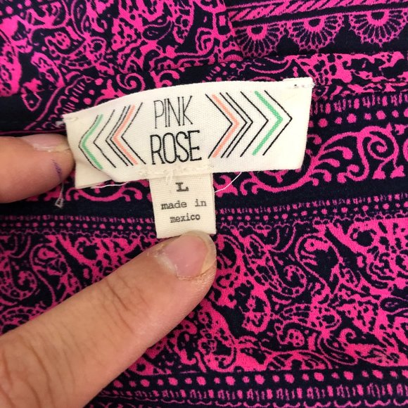 Pink Rose Polyester Elephant Top size L - Picture 5 of 6